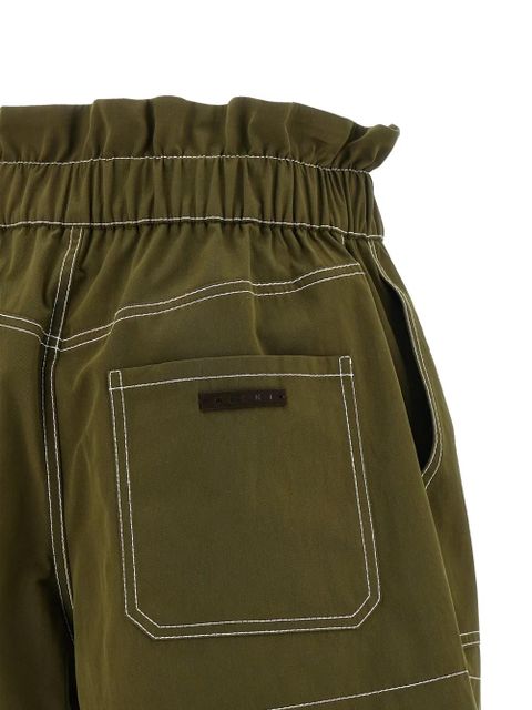 Marni contrast-stitching shorts - Green