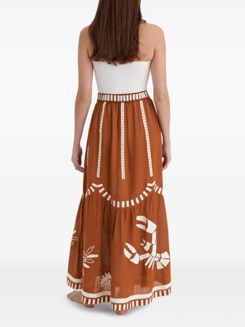 ERES Starfish maxi skirt - Brown