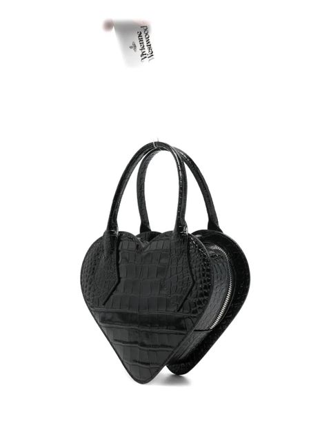 Vivienne Westwood heart-shape embossed tote bag - Black