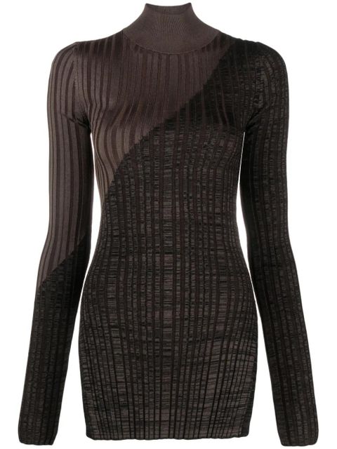 Nanushka Zareen high-neck ribbed jumper - Brown - zdjęcie produktu nr 1