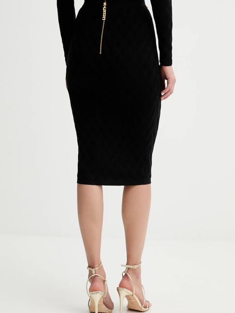 Elisabetta Franchi spódnica kolor czarny midi prosta GK20B56E2