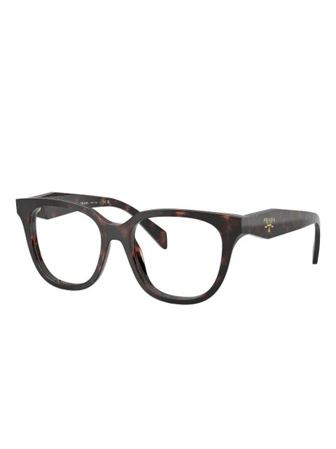 Prada Eyewear round-frame glasses - Brown - zdjęcie produktu nr 2