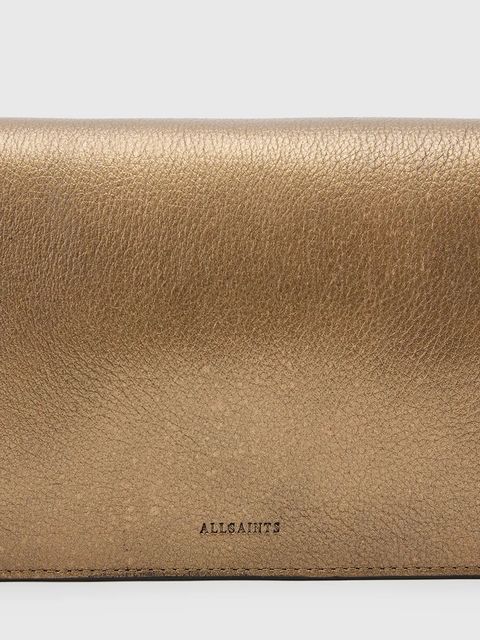 AllSaints torebka skórzana MAEVE kolor złoty W275XD