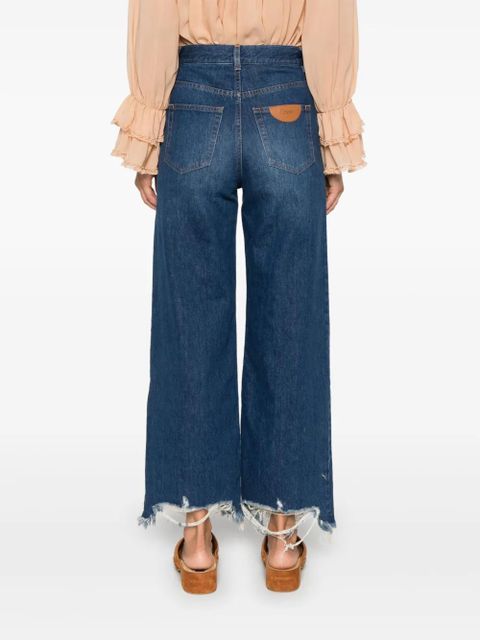 Chloé cropped wide-leg jeans - Blue