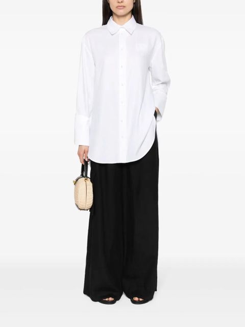 TWINSET logo-patch detachable-cuffs shirt - White - zdjęcie produktu nr 2