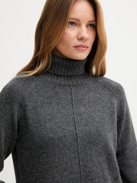 Pepe Jeans sukienka z dodatkiem wełny kolor szary mini oversize PL9537714