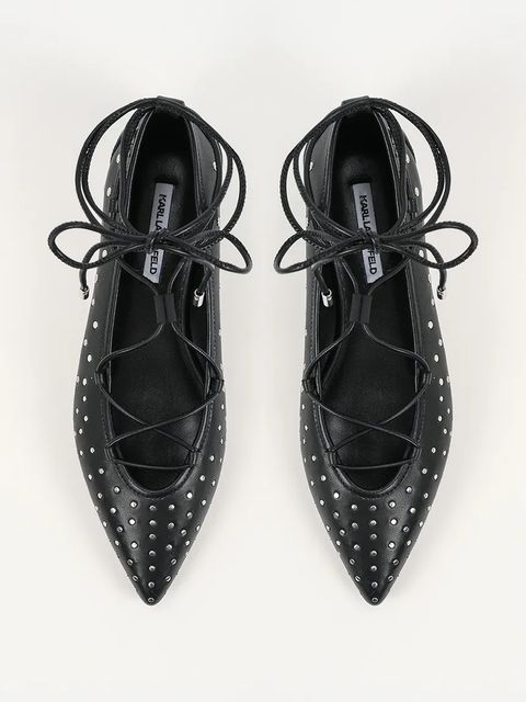 Karl Lagerfeld baleriny skórzane KERRIE