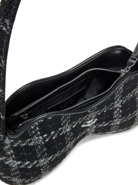 Diesel Double-D houndstooth shoulder bag - Black