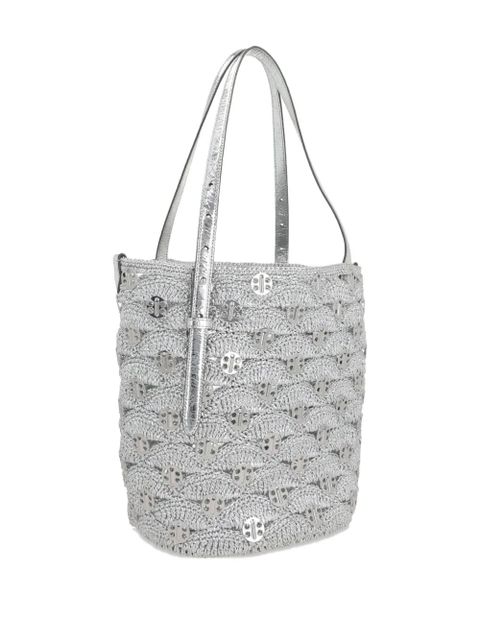 Rabanne crochet tote bag - Silver - zdjęcie produktu nr 2
