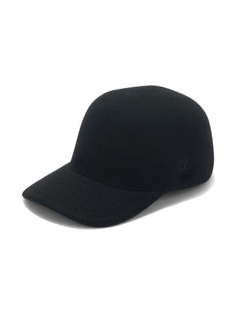 Jil Sander logo-embroidered wool cap - Black - zdjęcie produktu nr 2
