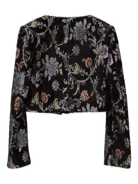 Chloé floral-brocade cropped jacket - Black - zdjęcie produktu nr 2