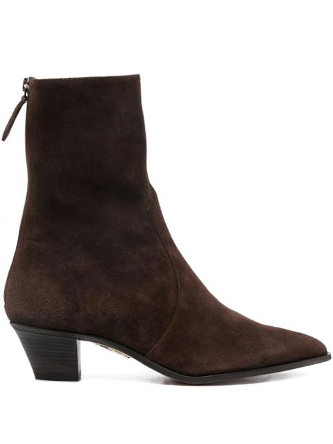 Aquazzura Brunswick suede ankle boots - Brown - zdjęcie produktu nr 1