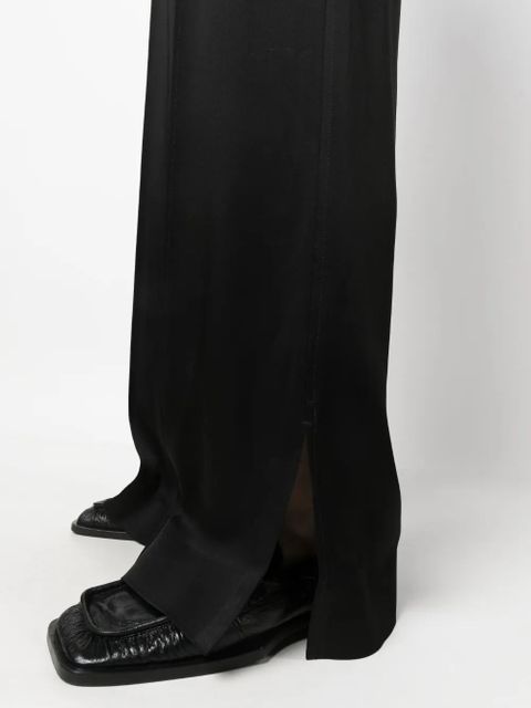 Jil Sander satin-finish wide-leg trousers - Black