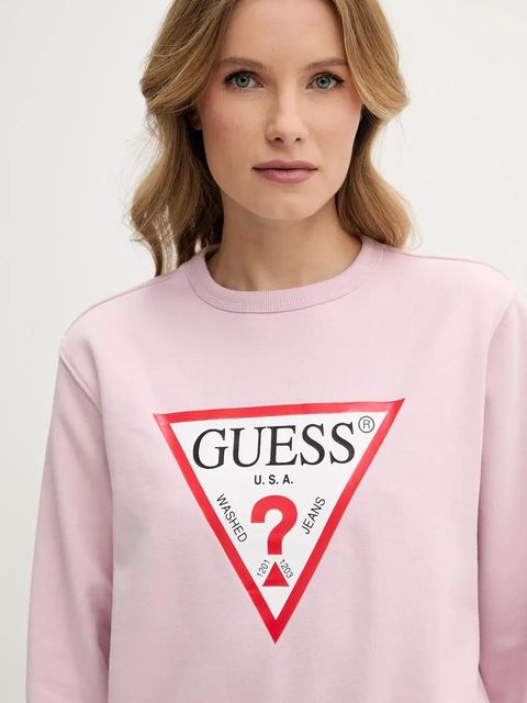 Guess bluza damska kolor fioletowy z nadrukiem W2YQ16 KBA11 - zdjęcie produktu nr 2