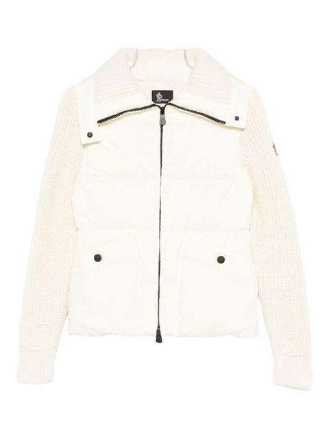 Moncler Grenoble zip-up puffer jacket - White