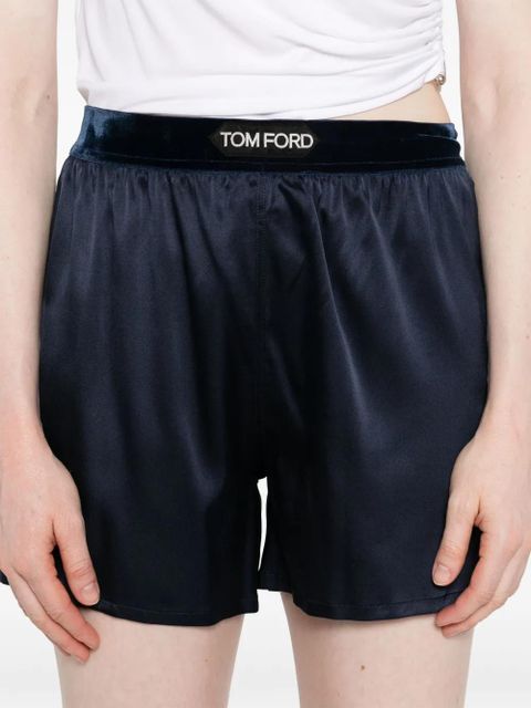 TOM FORD satin shorts - Blue