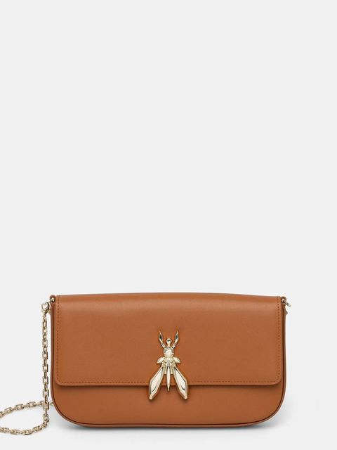 Patrizia Pepe torebka skórzana kolor brązowy 8B0229 L061