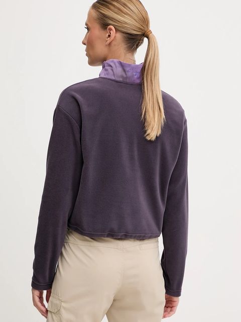 Helly Hansen bluza polarowa DAYBREAKER damska kolor fioletowy z aplikacją 49561