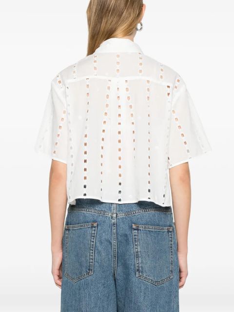 ANINE BING Lincoln button eyelet shirt - White