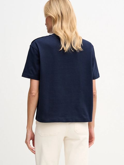 Tommy Hilfiger t-shirt bawełniany damski kolor granatowy WW0WW47819