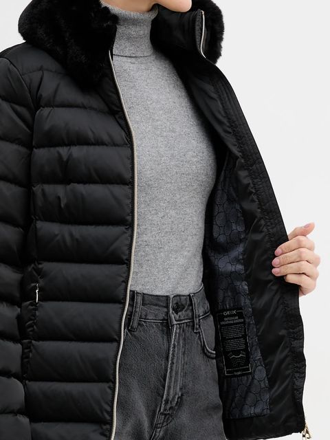 Geox kurtka puchowa BETTANIE kolor czarny zimowa W5626T T3122 - zdjęcie produktu nr 2