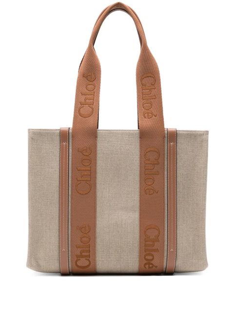 Chloé medium Woody tote bag - Neutrals - zdjęcie produktu nr 1