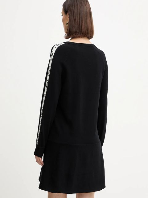 Liu Jo sukienka kolor czarny mini rozkloszowana TF5288.MS63L