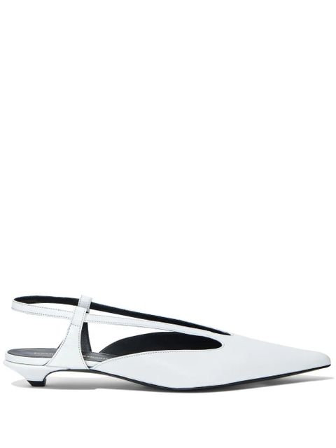 Proenza Schouler slingback leather pumps - White - zdjęcie produktu nr 1