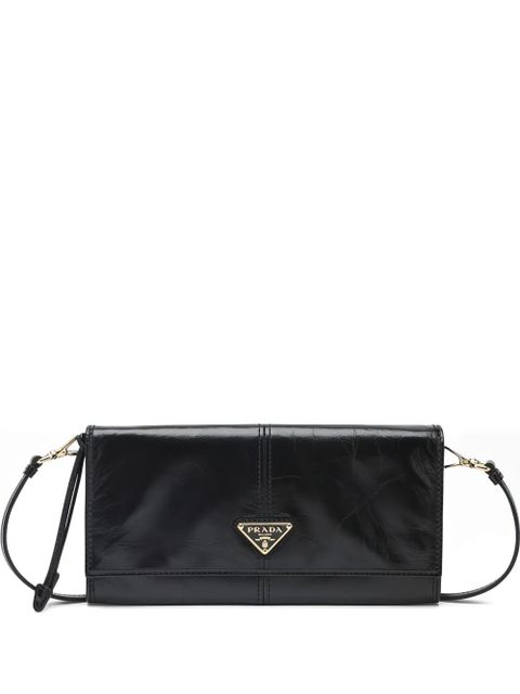 Prada logo-plaque clutch - Black - zdjęcie produktu nr 1