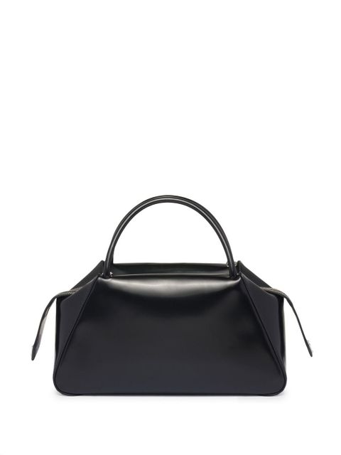 Prada medium brushed-leather tote bag - Black