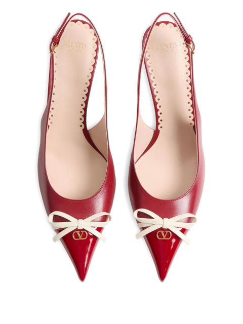 Valentino Garavani 80mm Bepointy VLogo slingback pumps - Red