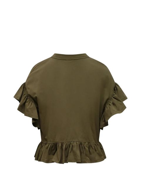 Ulla Johnson Mariana eyelet-embroidered peplum top - Green - zdjęcie produktu nr 2