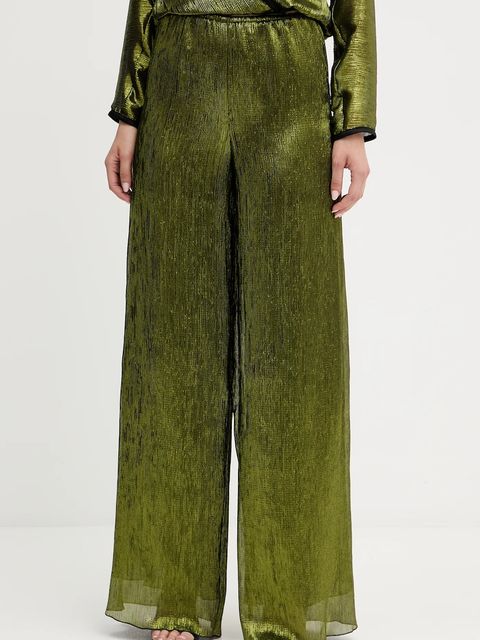 Forte Forte spodnie damskie kolor zielony szerokie high waist 14106.my.pants - zdjęcie produktu nr 1