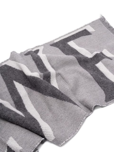 LOEWE logo fringed scarf - Grey - zdjęcie produktu nr 2