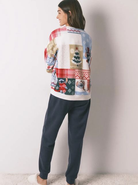 women'secret komplet piżamowy LILO & STITCH damska kolor beżowy 3132237