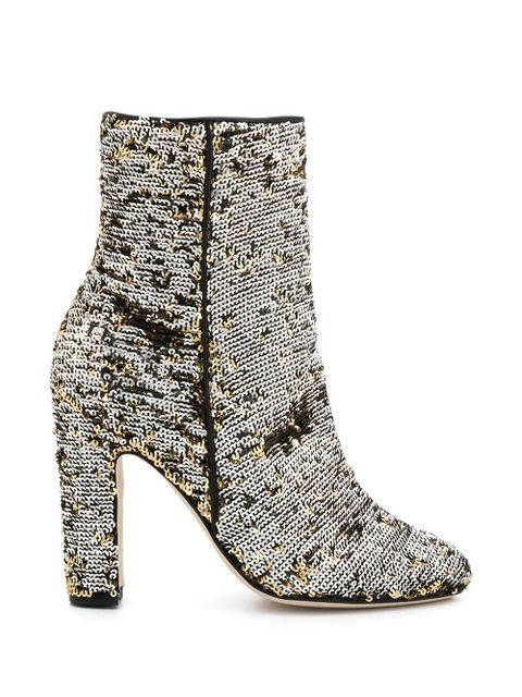 Paris Texas sequin-embellished ankle boots - Gold