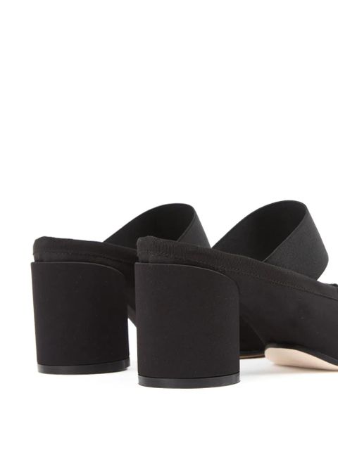 MM6 Maison Margiela logo-strap bow-detail mules - Black