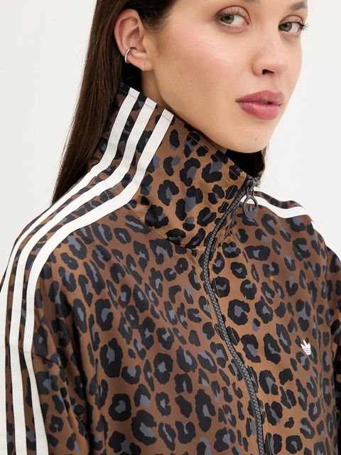 adidas Originals bluza damska kolor brązowy wzorzysta JW7301