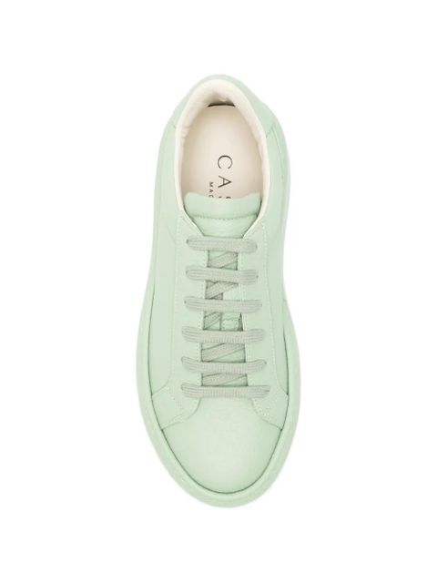 Casadei I-Box pebbled-leather platform sneakers - Green