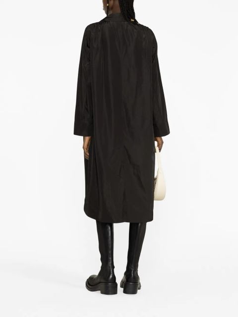 GANNI notched-lapel single-breasted coat - Black