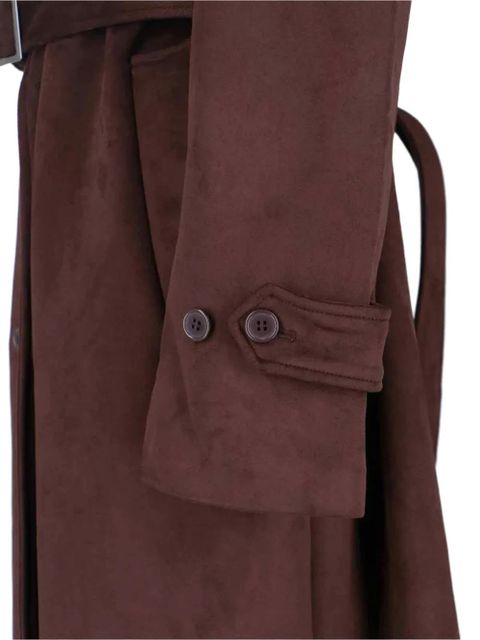 The Frankie Shop Pembroke double-breasted belted coat - Brown