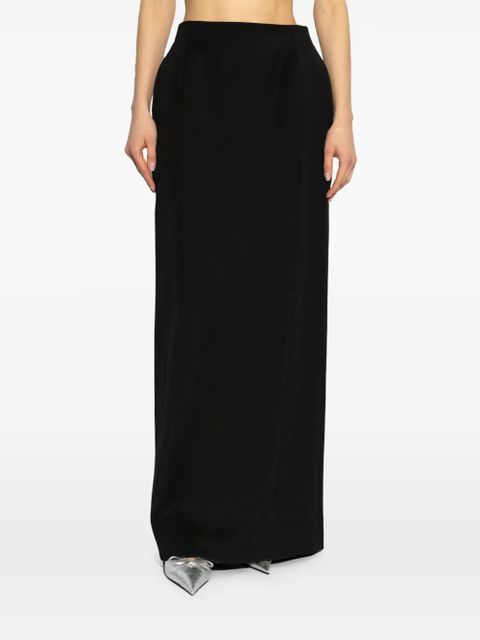 Balenciaga wool maxi skirt - Black