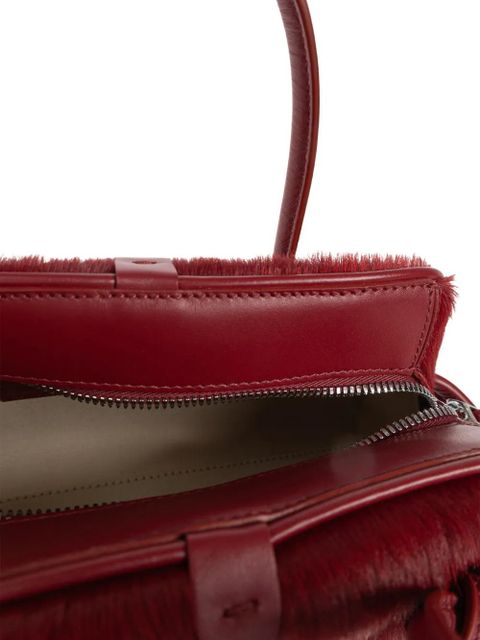 Jacquemus Small Turismo knot fur tote bag - Red