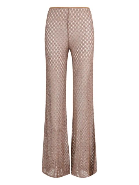 Missoni openwork flared trousers - Brown - zdjęcie produktu nr 2