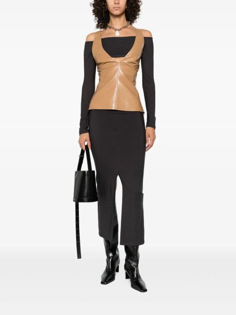Nanushka Ferr halterneck leather top - Neutrals - zdjęcie produktu nr 2