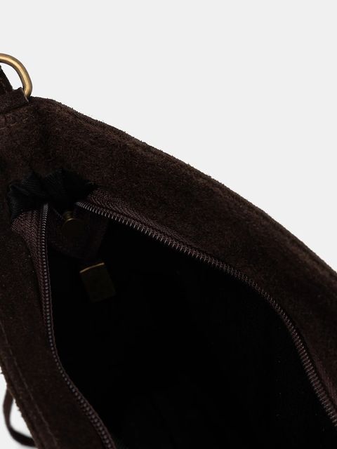 Answear.LAB torebka zamszowa kolor brązowy