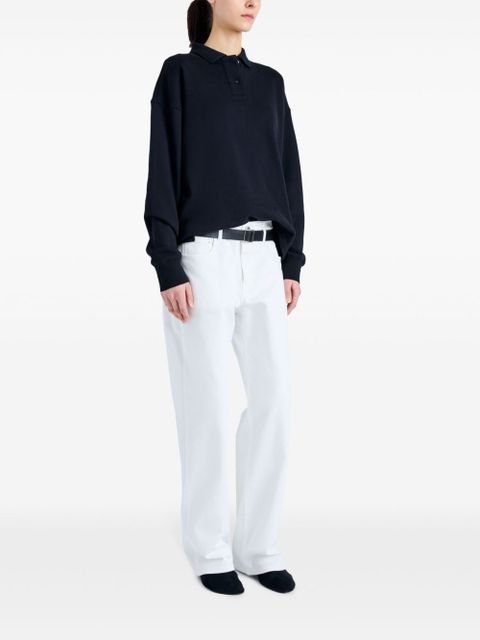 Proenza Schouler logo-print cotton polo shirt - Black