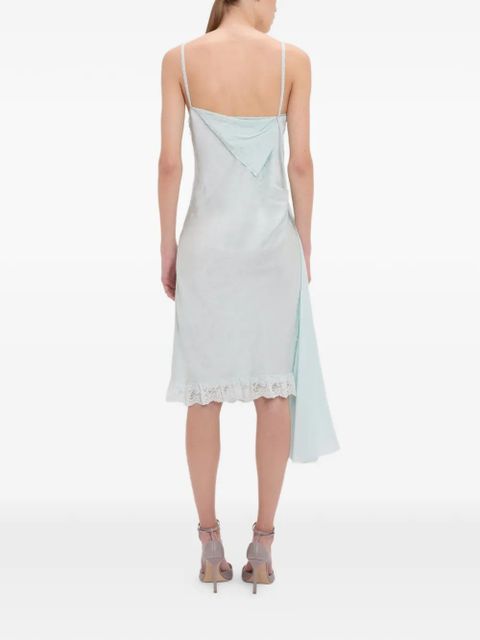 Victoria Beckham Crushed Cami asymmetric midi dress - Blue