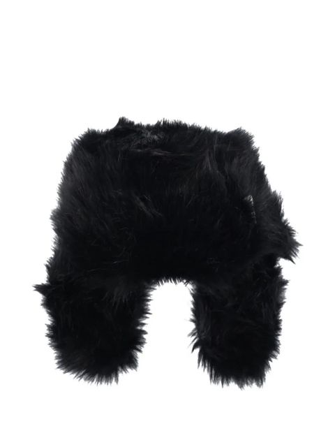 Ruslan Baginskiy fluffy ear-flap hat - Black - zdjęcie produktu nr 1