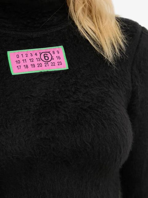 MM6 Maison Margiela Numbers-motif mini dress - Black - zdjęcie produktu nr 2